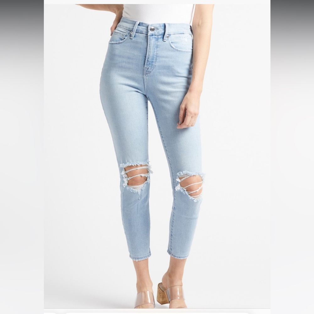 NWT Good American Good Waist Crop